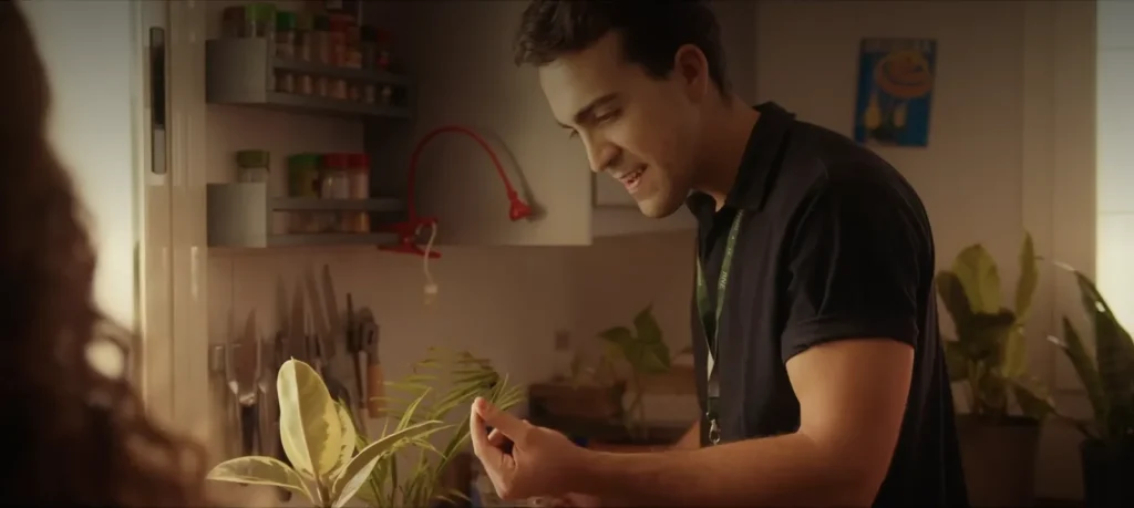 Cira Ascanio y Alberto Fonseca en el cortometraje Plantas de interior
