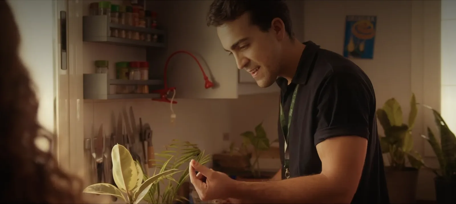Cira Ascanio y Alberto Fonseca en el cortometraje Plantas de interior